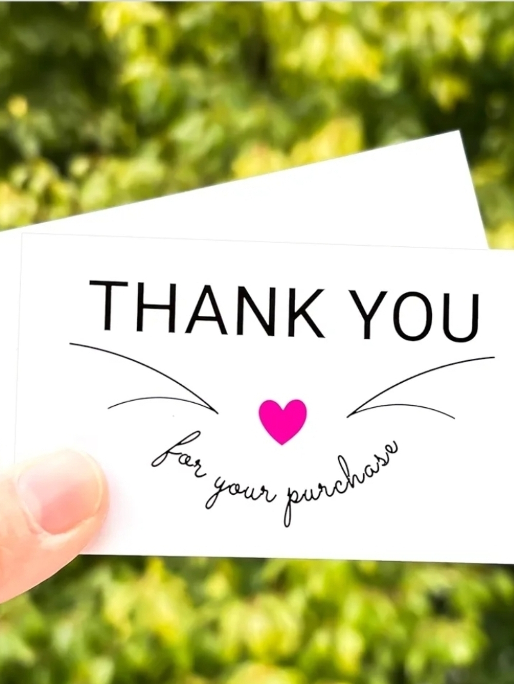 Thank You Card with Pink Heart, 50